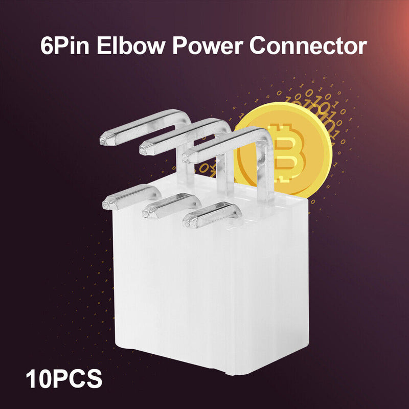 10pcs 6 Pin Power Connector Looper Replacement Power Supply for BTC Mining Newly