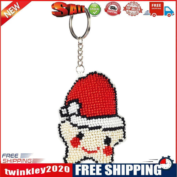 Full Beads Five-Pointed Star Shape Embroidery Keychain Cross Stitch Pendant