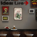 Flower Sheet Metal Drawing Metal Painting Tin Wall Home Poster Bedroom Sign