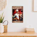 Chef Drink Red Wine Retro Rectangular Iron Painting Sign Plaque Poster Art