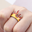 Birthday Gifts Fashion Accessories Rock Punk Biker Gothic Flame Opening Rings