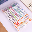 Double Head Paint Pen Drawing Tools Fluorescent Marker Highlighter Pen Set
