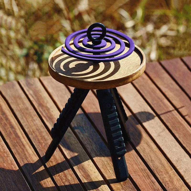 #A Swante Mosquitoes Coil Holder Wood Tray Incense Plate Tray Incense Burner Hol