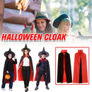 Halloween Black Red Cape Reversible Dracula Devil Cloak Fancy Dress 80c`