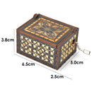 Retro Wooden Hand Cranked Music Box Kids Child Birthday Gift Home Ornaments