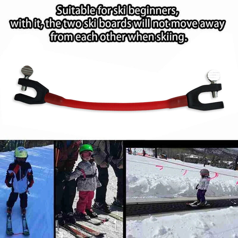 Removable Training Elastic Clip Winter Ski Tip Connector for Beginner Children