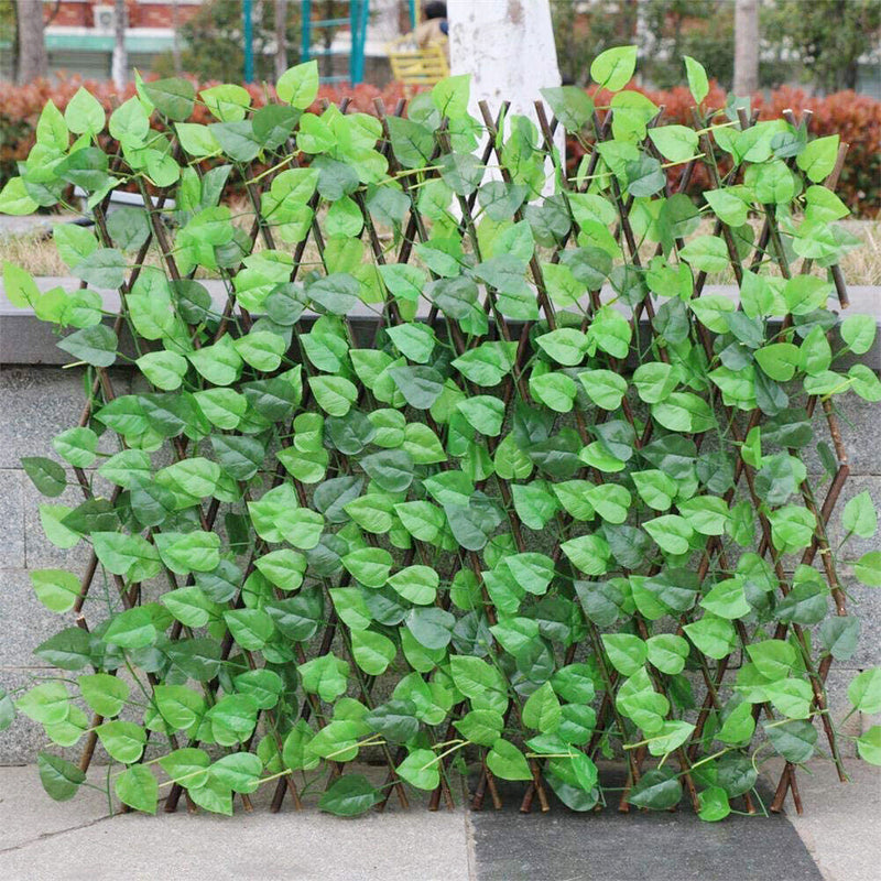 Simulation Fence Artificial Green Leaf Home Garden Yard Decor Wooden Fence Newly