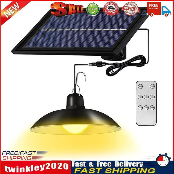 Solar LED Pendant Lights Outdoor Garden Wall Chandelier (Single Head Warm) Newly