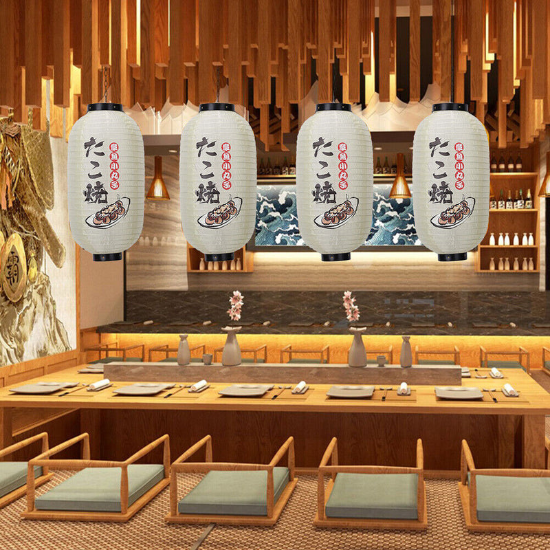 25cm Lantern Cloth Japanese Style Printing Fabric for Bar Pub Decor (C) Newly