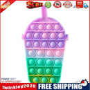 Milk Tea Cup Push Bubble Fidget Sensory Anti Stress Toys Rainbow Macaron