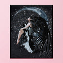 Cross Stitch Full Embroidery Dark Angel Character 11CT Stamped Needlework Set