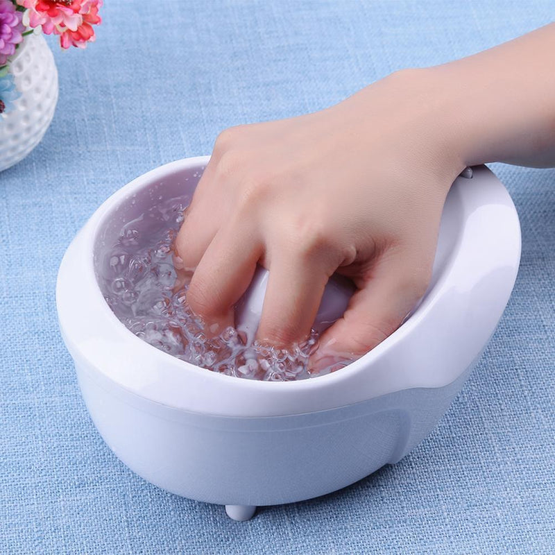 Handy Electric Hand Bubble Bowl Spa Manicure Soak Nail Polish Remover Tool
