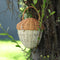 Handmade Rattan Mushroom Basketball Handbag Woven Kids Organizer Desktop Decorations