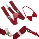 Hair Bow Set Baby Elastic Braces Cow Tie Belts Printed Bow Tie Kids Suspenders