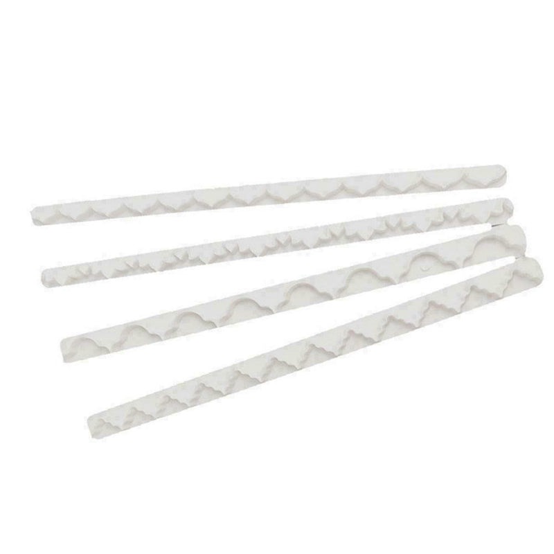 4x Straight Frill Cutter Set Fondant Icing Sugarcraft Decor News Mould R6I3 D8J1