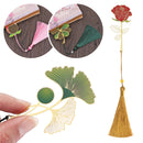 Style Metal Tassel Pendant Book Clip Brass Bookmark Painted Pagination Mark