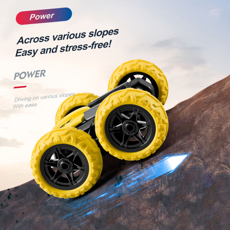 #A Double Sided 360 Degrees Flips Rotating 4WD 2.4G RC Stunt Car Outdoor Indoor