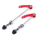 Pair Bike Bicycle Cycling Wheel Hub Skewers Quick Release Bolt red
