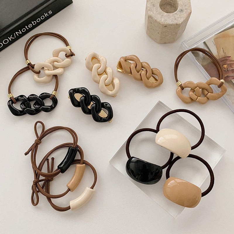 Elastic Hair Ties Hair Rope Clip Rubber Bands Women Scrunchie Ponytail Holder