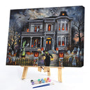 Frameless Painting By Numbers Kit DIY Halloween Drawing On Canvas Art Craft