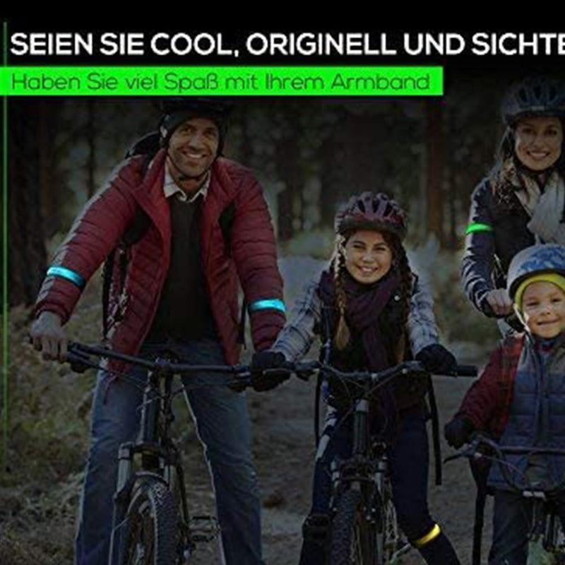 USB Chargeable LED Glowing Armband Sports Night Running Handband Bracelet