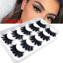 5 Pairs SKONHED 4D Faux Mink Hair False Eyelashes Full Volume Fluffy Lashes S4Q6