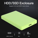 2.5 inch USB 3.0 Hard Disk Enclosure 6Gbps HDD SSD External Case (Green)