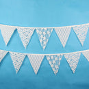 12 Flags 3.2mt Pointed Flowers Pencil Flags Bunting Wedding Home Festival Part