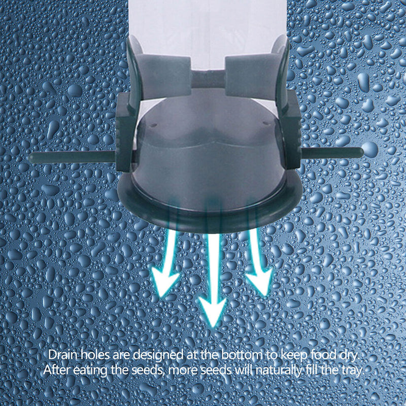 Hanging Wild Bird Seed Feeder Plastic Hummingbird Food Dispenser Automatic