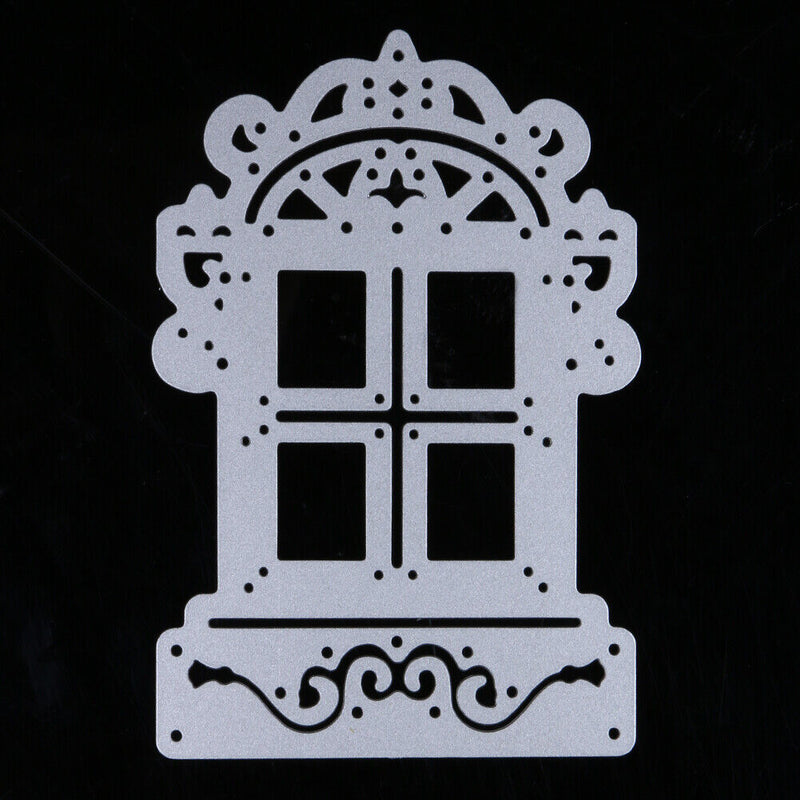 1pcs Stencil Retro Windows Carbon Steel Cut Dies Stencils for DIY Scrap