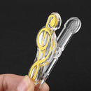 Plastic Musical Note Letter Paper Clip Piano Sheet Spring Holder (Yellow)