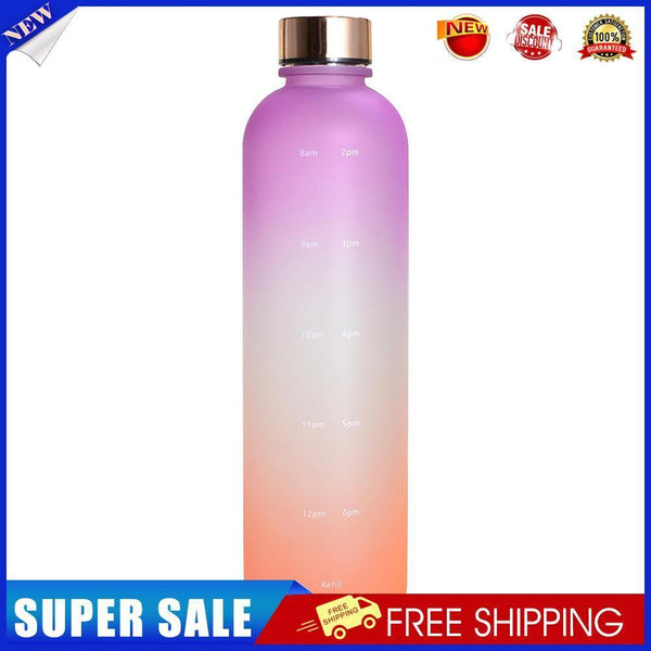 1000ml Water Bottle Frosted Outdoor Sports Drinking Kettle (Purple Orange)