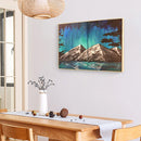 Aurora Night Mountains Oil Paint By Numbers 2 Panels DIY Picture for Adults K