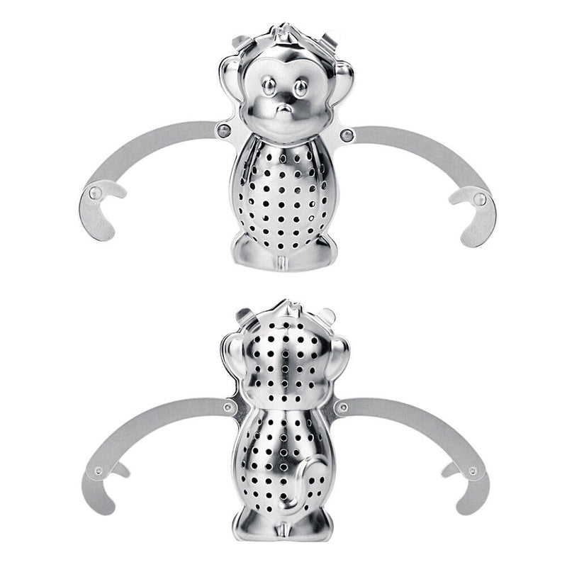 Monkey Shape Tea Infuser Loose Leaf Strainer Herbal Filter Tray Spice