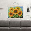 Sunflower Cross Stitch Kit 11CT Counted Full Embroidery Canvas Home Wall Decor
