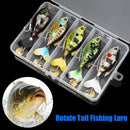 Tail 2 Segment 9.5cm 16.9g Rotate Tail Fishing Lure Popper Fish Bait VMC Hooks
