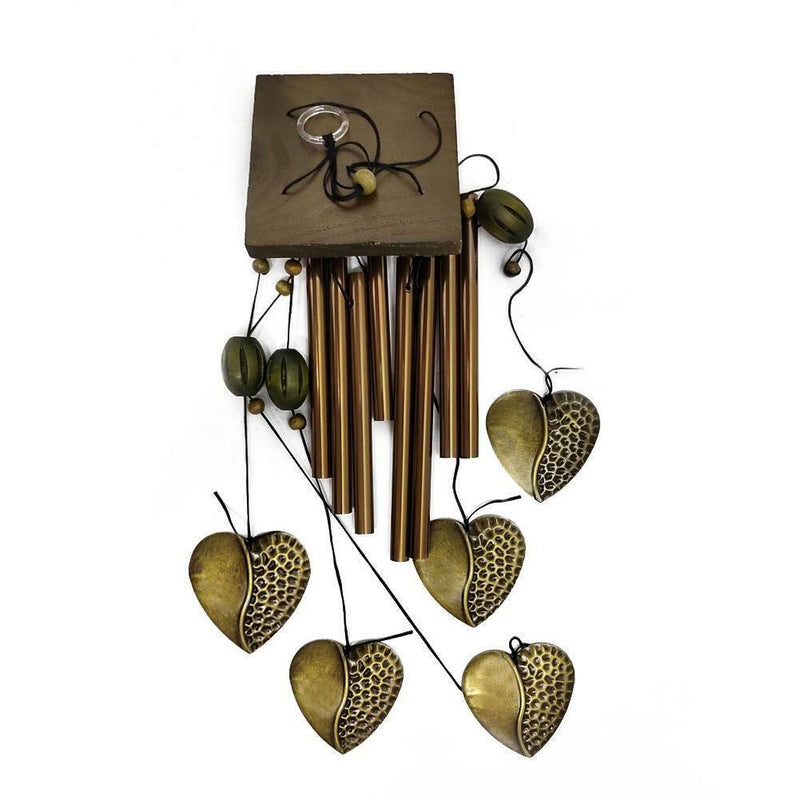 Love Heart 8 Tubes/Fish Copper 6 Bells Relax Windchime Living Yard Garden Decor