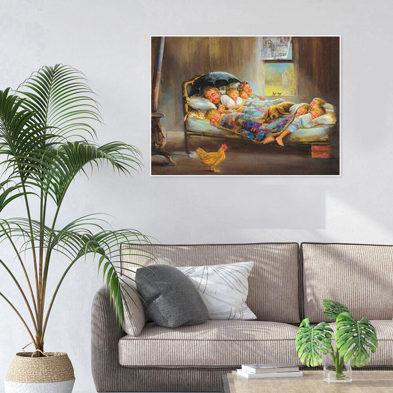 5D DIY Full Drill Diamond Painting Happiness Family Cross Stitch Embroidery Kit