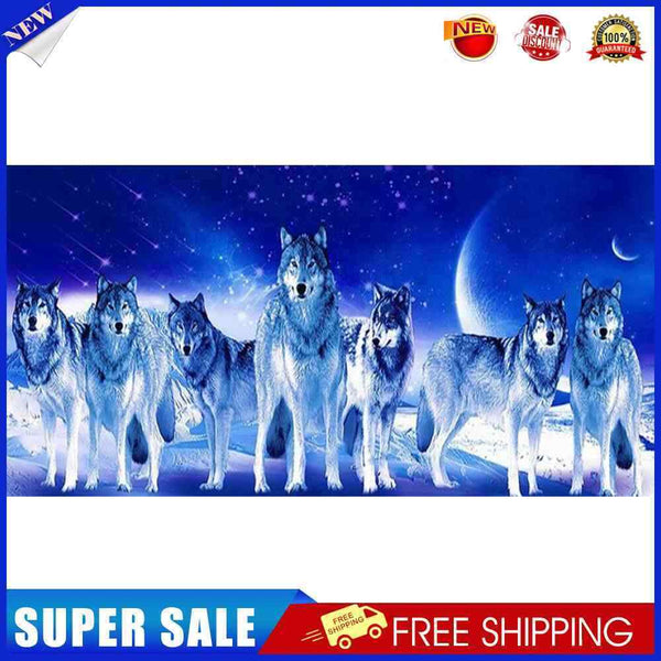 Pack of Wolves Oil Paint By Numbers Kit DIY Acrylic Painting on Canvas Arts