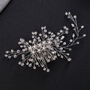 Pins Handmade Flower Headdress Bride Headpiece Head Clip Crystal Hair Comb
