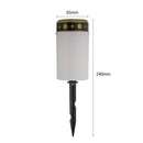 Solar Power Grave Lawn Light Flameless Electronic LED Candle Lamp (White) Newly