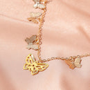 Fashion Butterfly Pendant Choker Statement Metal Chain Necklace Women Jewelry