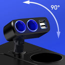 Smart Phone Charger Plug 2 Way Dual Adapter Car Cigarette Lighter Car Charger