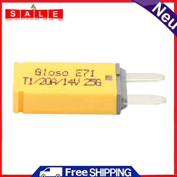 DC 14V Auto Reset Mini Power Circuit Breaker Blade Fuse for Car Boat (20A Yellow)
