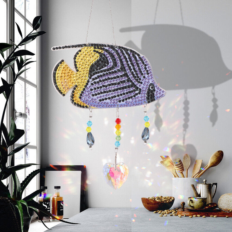 Diamond Painting Prisms Hanging Rainbow Chaser Lighting Accessory (Fish) Newly