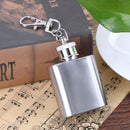 1oz 28ml Portable Mini Stainless Steel Flask Wine Bottle with Keychain Newly