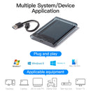 USB 3.1 Type-C Mobile Hard Drive Disk Box 8TB Transparent 2.5"" SATA HDD SSD