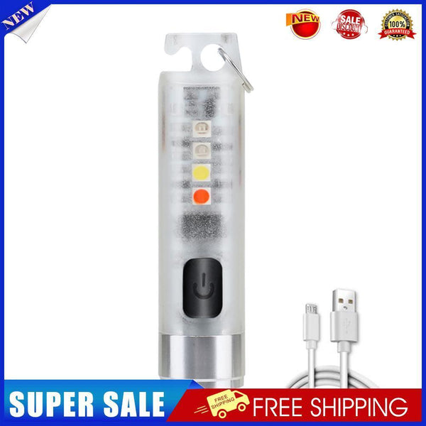 Mini Keychain Flashlight Pocket Torch Lamp USB Emergency Hiking Light (1pc)