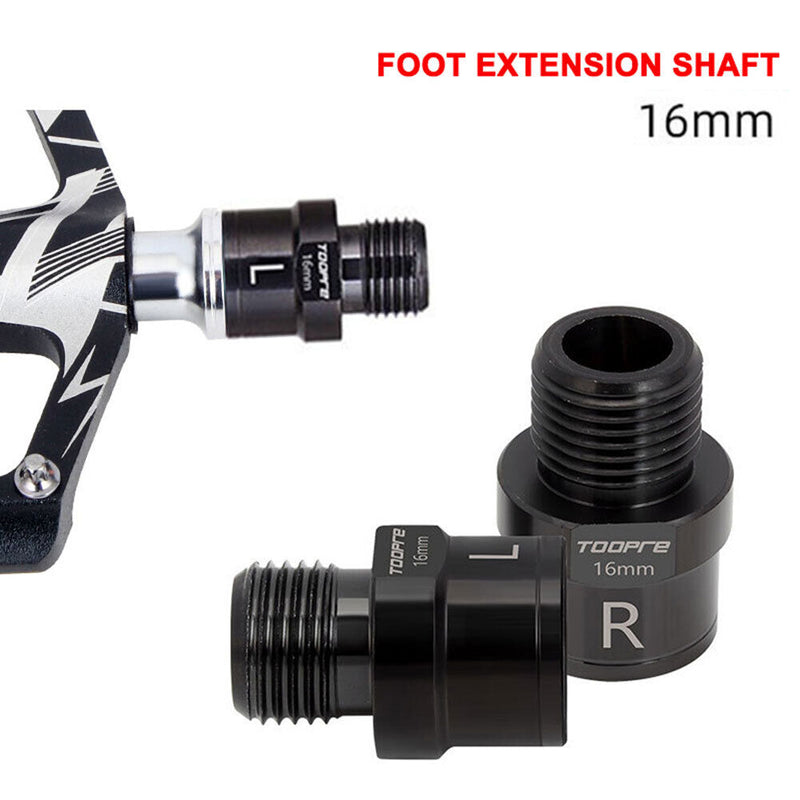 TOOPRE 1 pair 16mm Bicycle Pedal Extenders Mountain Road Bike Pedals Adapte