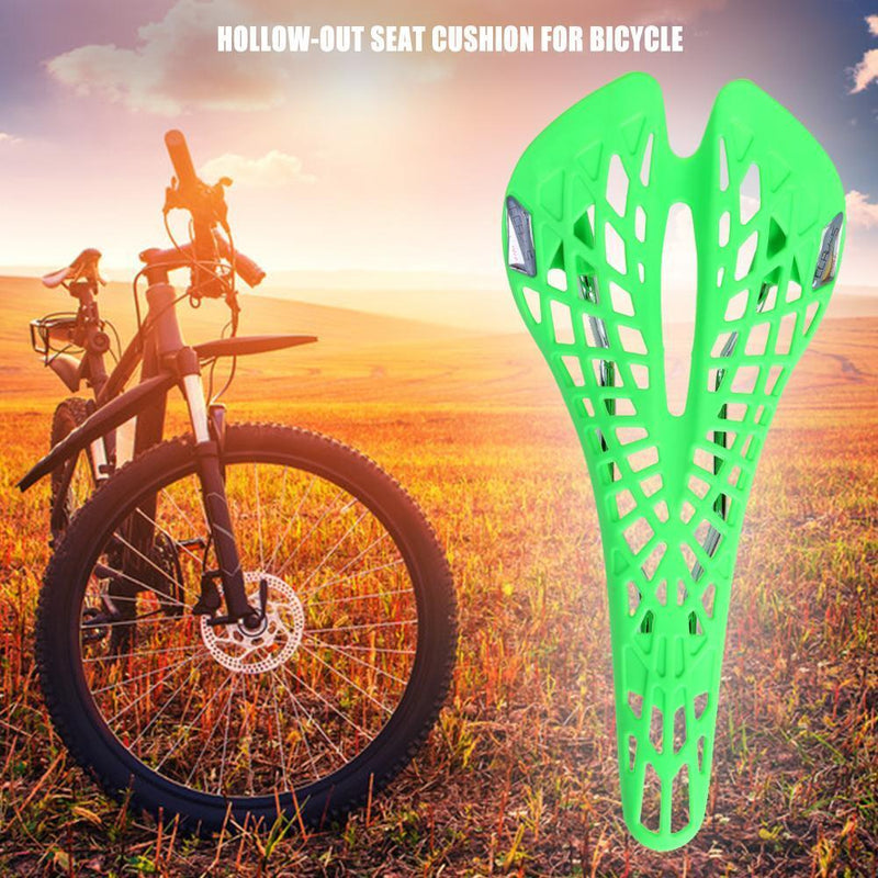 Plastic Bike Hollow Saddle Seat Cushion for Outdoor MTB Cycling (Green)